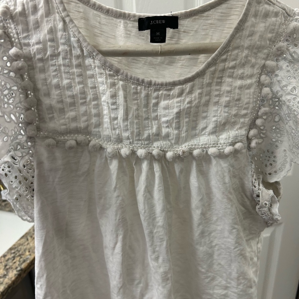 J CREW eyelet top.